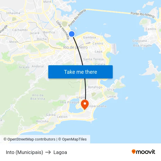 Into (Municipais) to Lagoa map