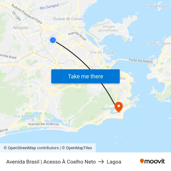 Avenida Brasil | Acesso À Coelho Neto to Lagoa map