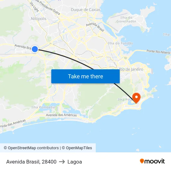 Avenida Brasil, 28400 to Lagoa map
