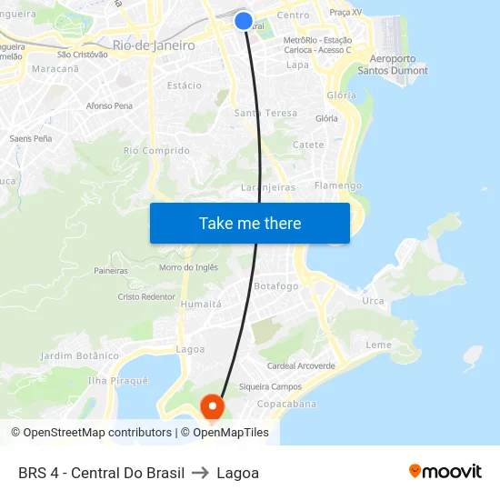 BRS 4 - Central Do Brasil to Lagoa map