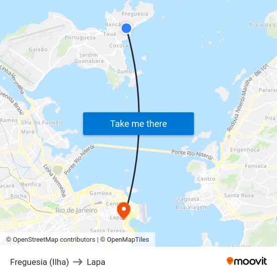 Freguesia (Ilha) to Lapa map