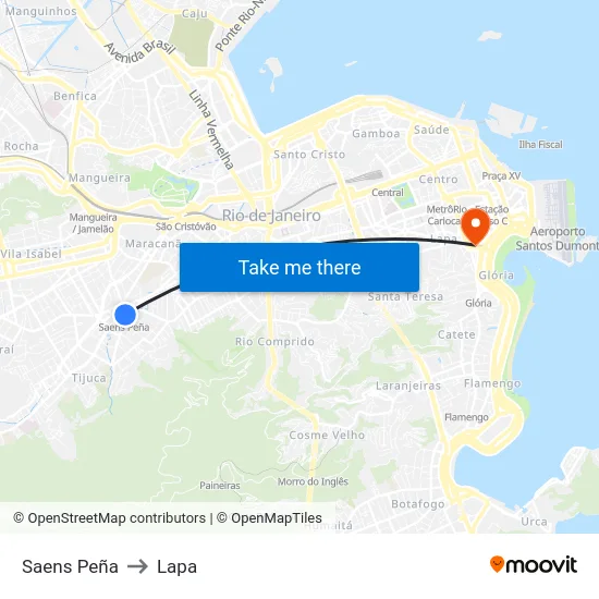 Saens Peña to Lapa map