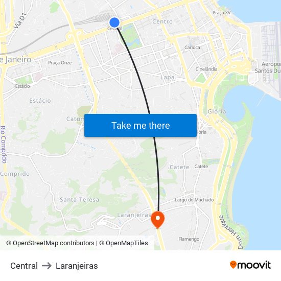 Central to Laranjeiras map