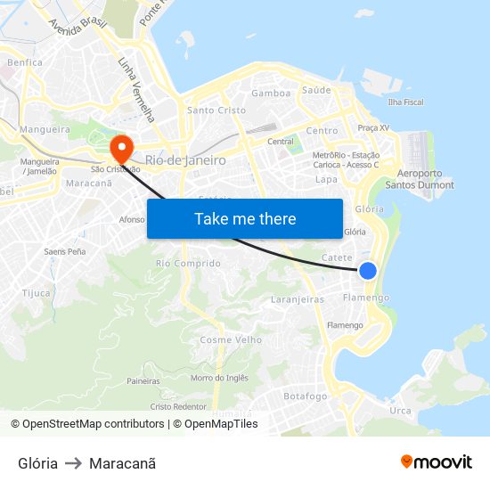 Glória to Maracanã map