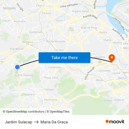 Jardim Sulacap to Maria Da Graça map