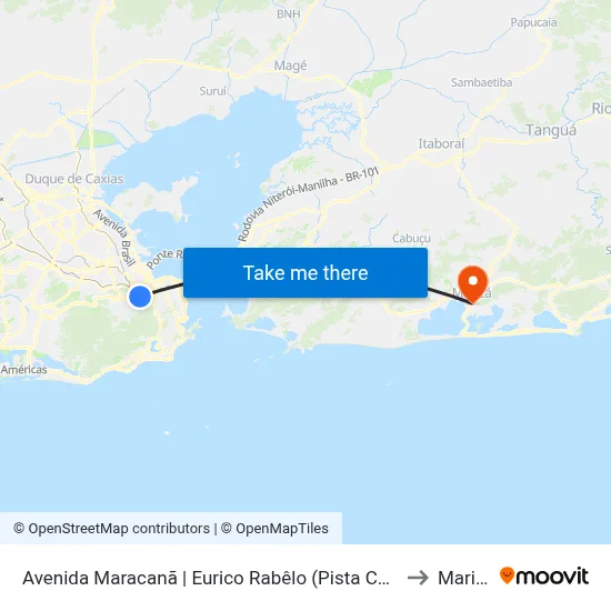 Avenida Maracanã | Eurico Rabêlo (Pista Central) to Maricá map