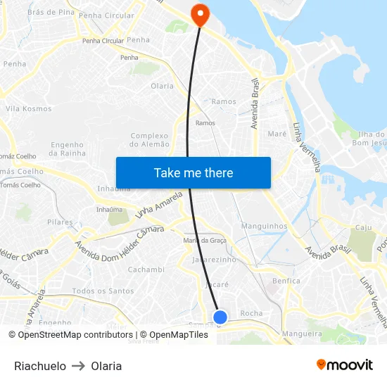 Riachuelo to Olaria map