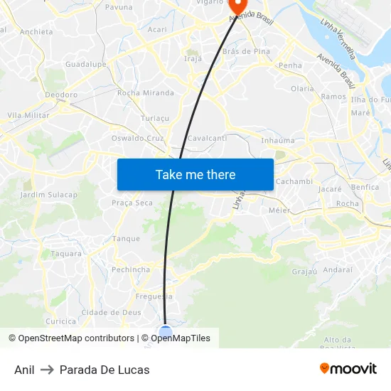 Anil to Parada De Lucas map