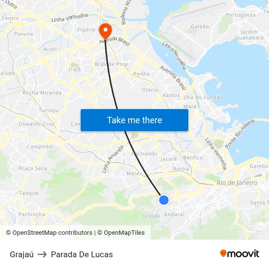 Grajaú to Parada De Lucas map