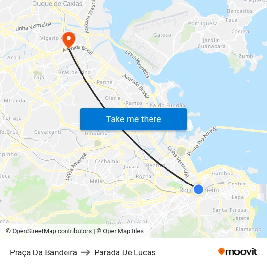 Praça Da Bandeira to Parada De Lucas map