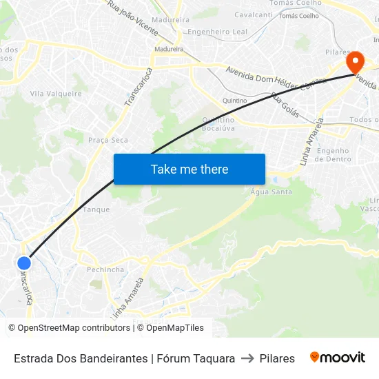 Estrada Dos Bandeirantes | Fórum Taquara to Pilares map
