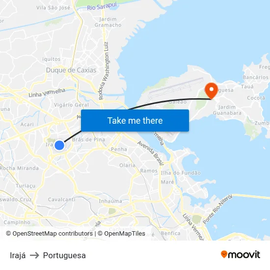 Irajá to Portuguesa map