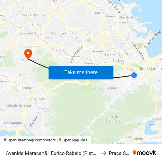 Avenida Maracanã | Eurico Rabêlo (Pista Central) to Praça Seca map