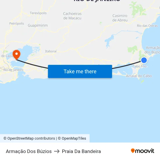 Armação Dos Búzios to Praia Da Bandeira map