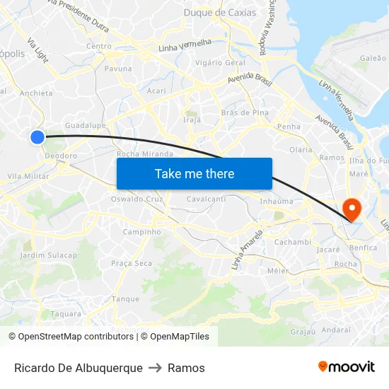 Ricardo De Albuquerque to Ramos map