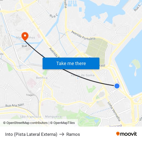 Into (Pista Lateral Externa) to Ramos map