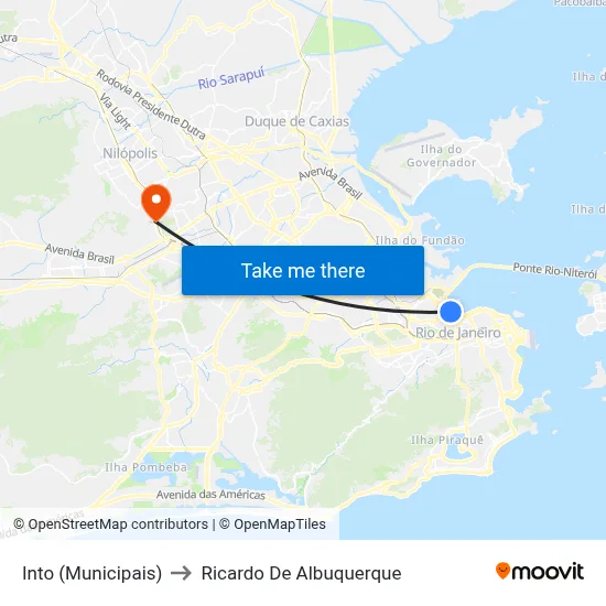 Into (Municipais) to Ricardo De Albuquerque map