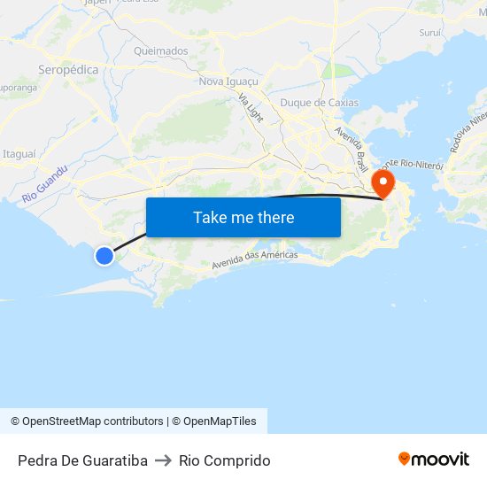 Pedra De Guaratiba to Rio Comprido map