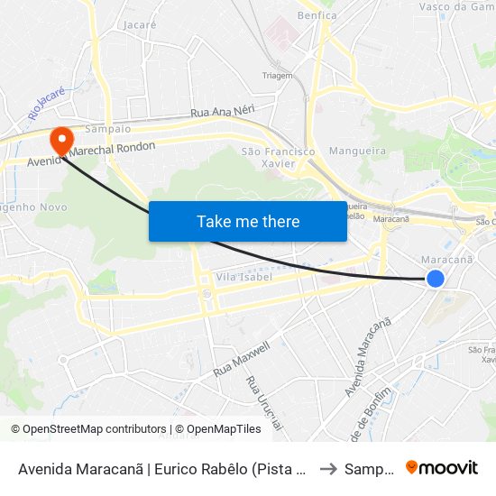 Avenida Maracanã | Eurico Rabêlo (Pista Central) to Sampaio map