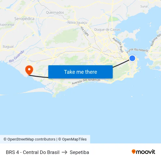 BRS 4 - Central Do Brasil to Sepetiba map