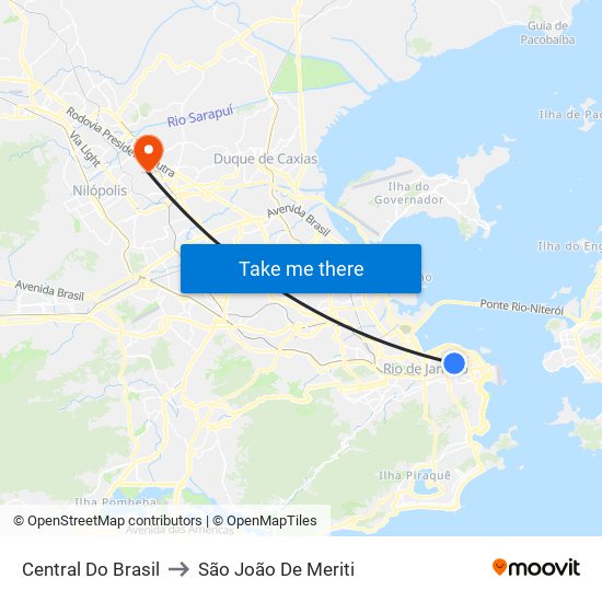 Central Do Brasil to São João De Meriti map