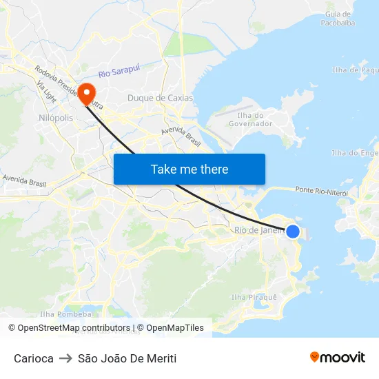 Carioca to São João De Meriti map