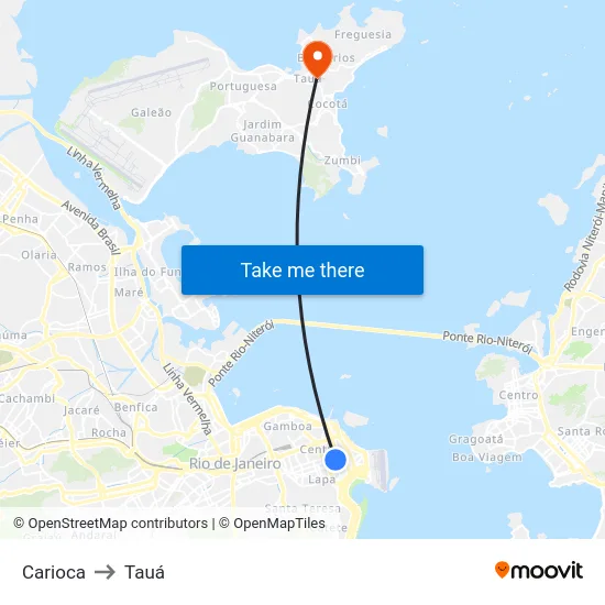 Carioca to Tauá map