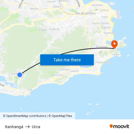 Itanhangá to Urca map