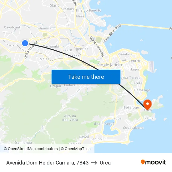 Avenida Dom Hélder Câmara, 7843 to Urca map