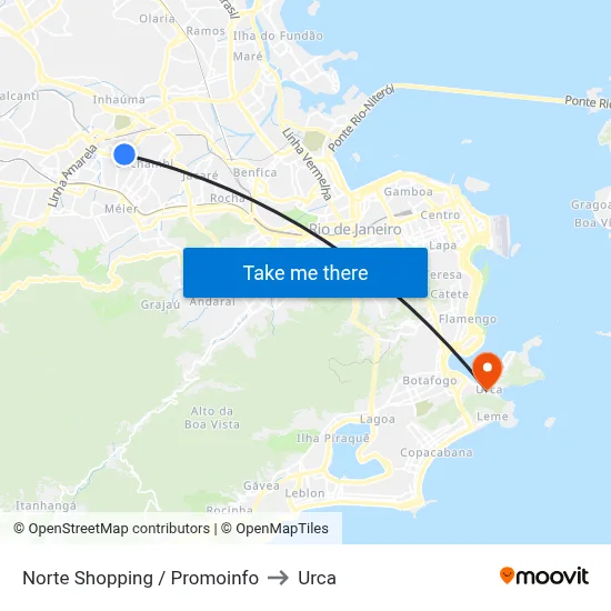 Norte Shopping / Promoinfo to Urca map