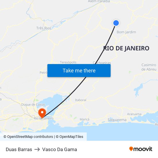 Duas Barras to Vasco Da Gama map