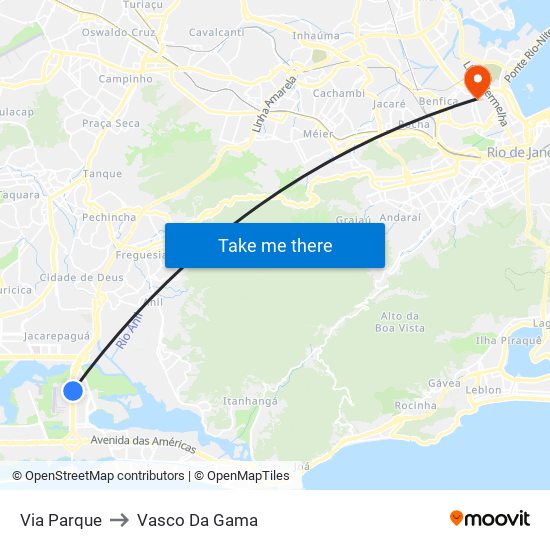 Via Parque to Vasco Da Gama map