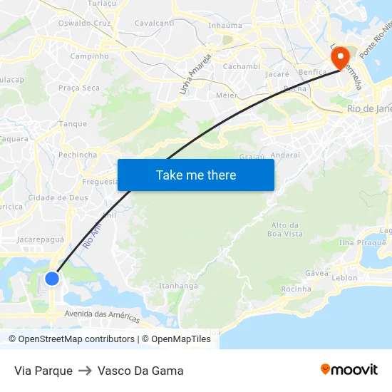 Via Parque to Vasco Da Gama map