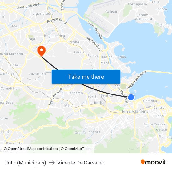 Into (Municipais) to Vicente De Carvalho map