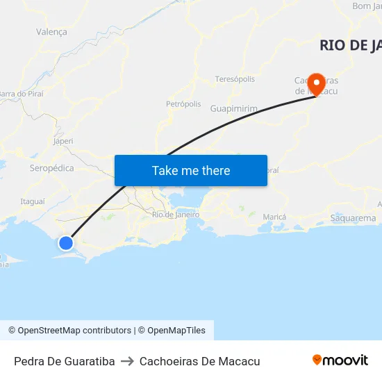 Pedra De Guaratiba to Cachoeiras De Macacu map