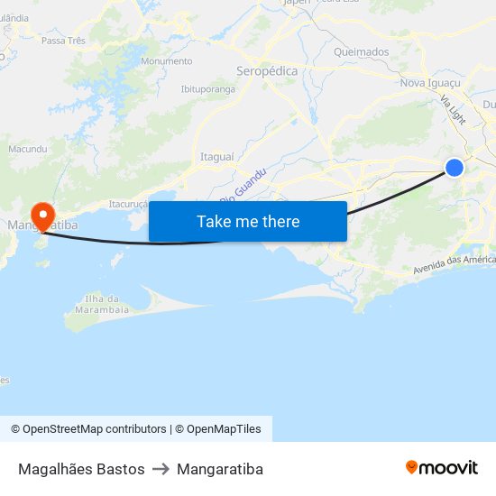 Magalhães Bastos to Mangaratiba map
