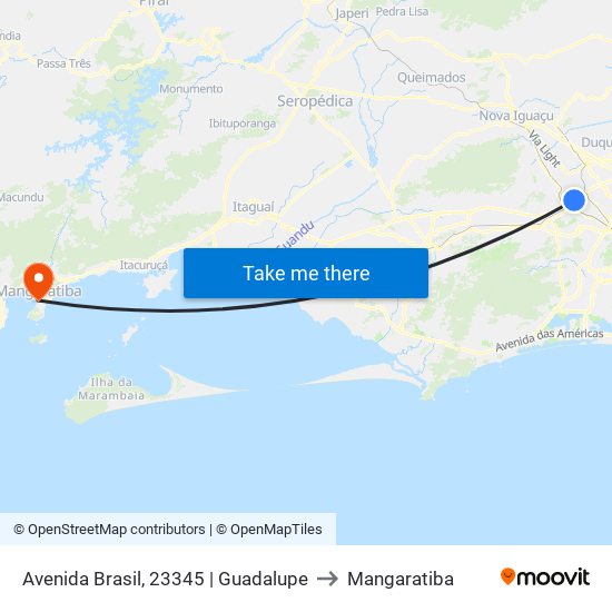 Avenida Brasil, 23345 | Guadalupe to Mangaratiba map