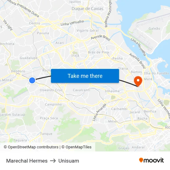 Marechal Hermes to Unisuam map