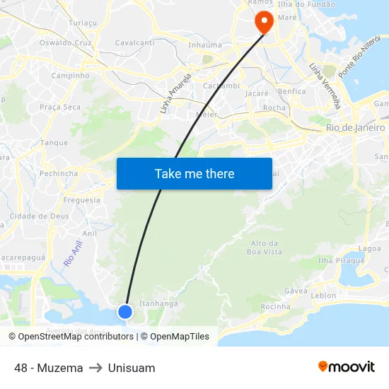 48 - Muzema to Unisuam map