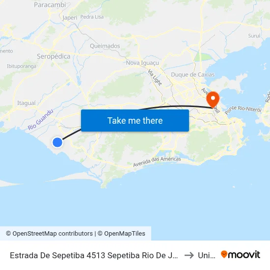 Estrada De Sepetiba 4513 Sepetiba Rio De Janeiro - Rio De Janeiro 23545 Brasil to Unisuam map
