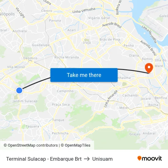 Terminal Sulacap - Embarque Brt to Unisuam map