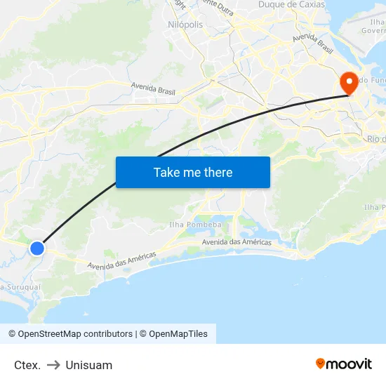 Ctex. to Unisuam map