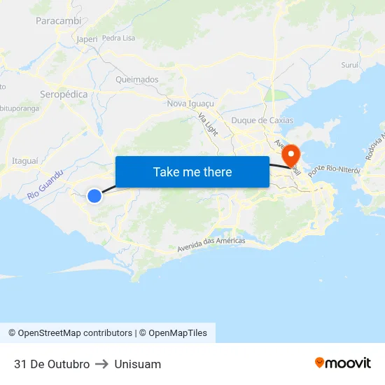 31 De Outubro to Unisuam map