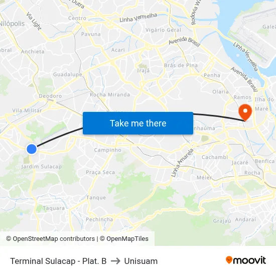 Terminal Sulacap - Plat. B to Unisuam map
