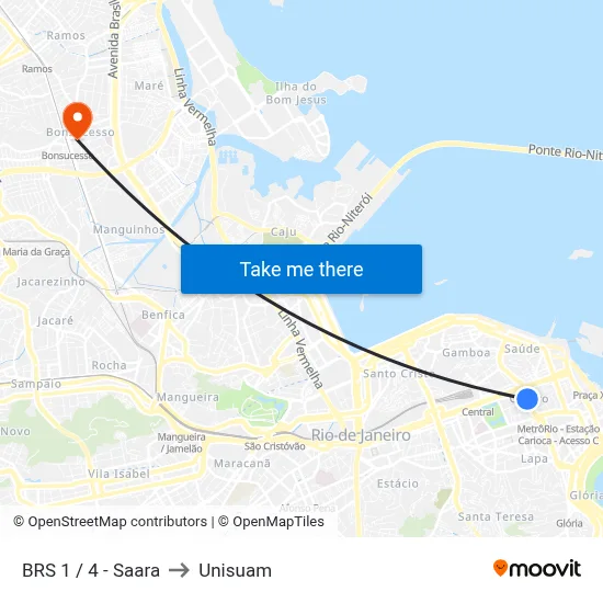 BRS 1 / 4 - Saara to Unisuam map