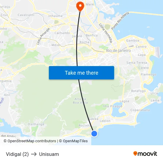 Vidigal (2) to Unisuam map