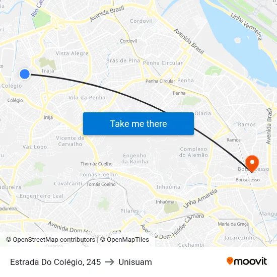 Estrada Do Colégio, 245 to Unisuam map