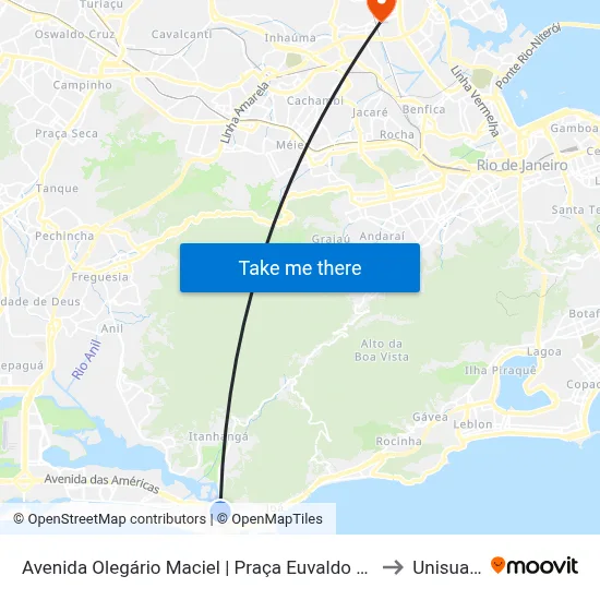 Avenida Olegário Maciel | Praça Euvaldo Lodi to Unisuam map