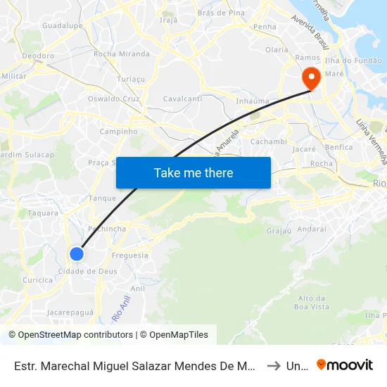 Estr. Marechal Miguel Salazar Mendes De Moraes | Condomínio Village Dos Flamboyants to Unisuam map