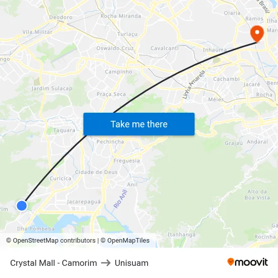 Crystal Mall - Camorim to Unisuam map